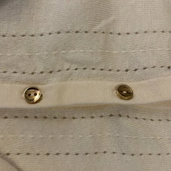 Lilly Pulitzer Cashmere Cotton Silk Blend Cardigan Sweater - Color: Coconut - Picture 3 of 7